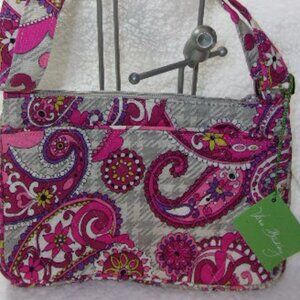 E-128 NWT VERA BRADLEY "PAISLEY MEETS PLAID" LITTLE HIPSTER CROSSBODY